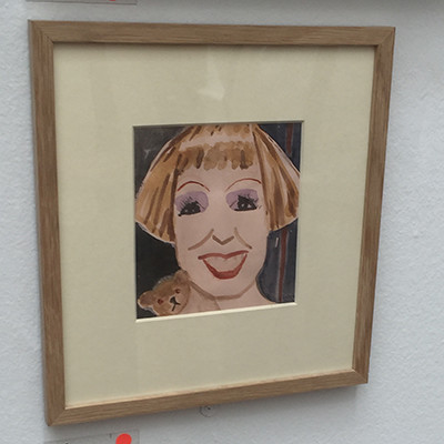 Grayson and Measles by Una Stubbs, Watercolour, Summer Exhibition 2015