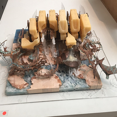 Ivera Museum Of Natural History (Scale Model) by Kirsty Williams, Beeswax, Parafin Wax, Electroplated Bronze and Limewood, Summer Exhibition 2015