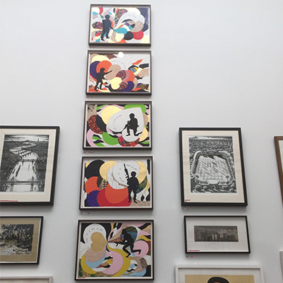 Love In A Time Of War 1-5 by Yinka Shonibare RA, Digital Prints and Gold Leaf, summer Exhibition 2015