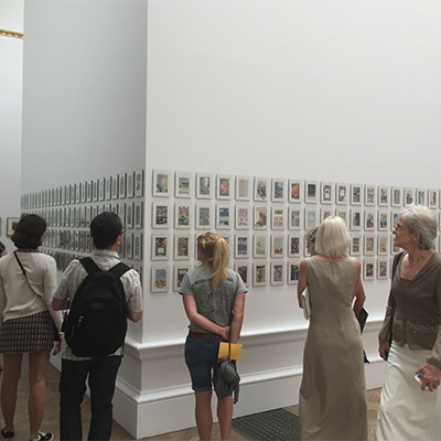 Selection Of Pages From A Humument by Tom Phillips RA, Mixed Media on Book Pages, Summer Exhibition 2015