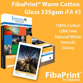 FibaPrint Warm Cotton Gloss 335gsm - musuem quality glossy fine art paper