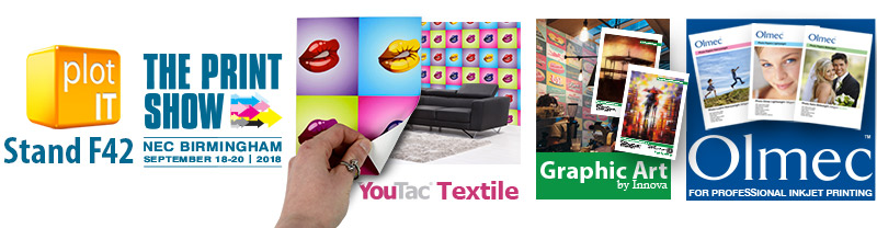 See Innova Sign & Decor products on the Plot-It stand at The Print Show 2018