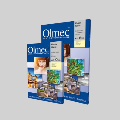 Olmec Photo Gloss Double Sided 260gsm Sheet Format Resin Coated Inkjet Photo Paper