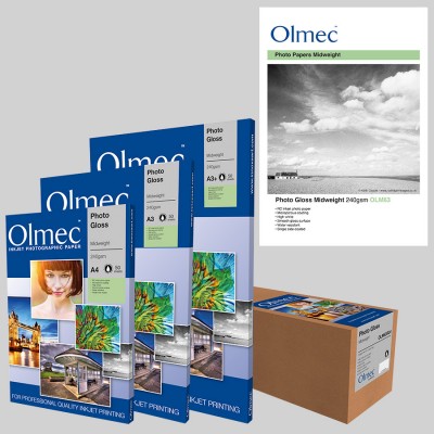 Olmec Photo Gloss Midweight 240gsm (OLM 63) Inkjet Photo Paper