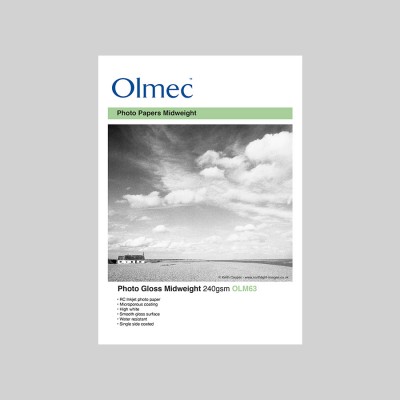Olmec Photo Gloss Midweight 240gsm Resin Coated Inkjet Photo Paper
