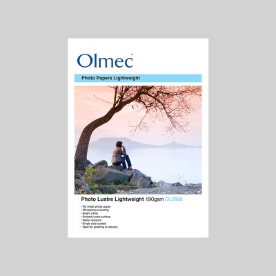 Olmec Photo Lustre Lightweight 190gsm Resin Coated Inkjet Photo Paper