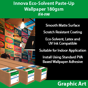 Innova Eco-Solvent Paste-Up Wallpaper 180gsm (IFA-098) | Eco-Solvent, Latex and UV Ink Printable Wallpaper