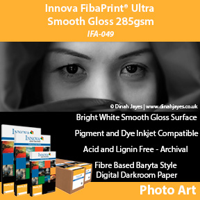 Innova FibaPrint® Ultra Smooth Gloss 285gsm (IFA-049) | Fibre Based Baryta Style Inkjet Photo Paper