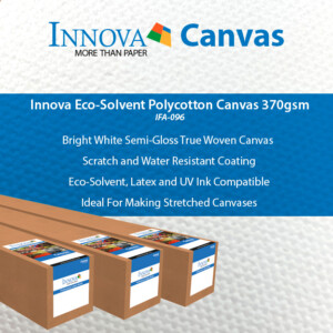 Innova Eco-Solvent Polycotton Canvas 370gsm (IFA-096) | Eco-Solvent, Latex and UV Ink Compatible Printable Canvas