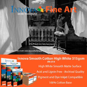 Innova Smooth Cotton High White 315gsm (IFA-014) | Archival Inkjet Fine Art Paper