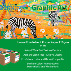 Innova Eco-Solvent Poster Paper 210gsm (IFA-145) | Eco-Solvent, Latex and UV Compatible Fine Art Paper