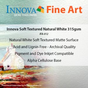 Innova Soft Textured Natural White 315gsm | IFA-012 | Archival Inkjet Fine Art Paper