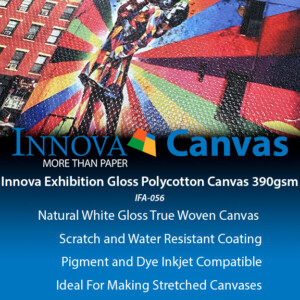 Innova Exhibition Gloss Polycotton Canvas 390gsm (IFA-056) | Inkjet Coated Canvas