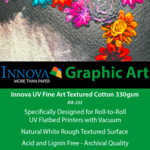 Innova UV Fine Art Textured Cotton 330gsm (IFA-333) | Archival Inkjet UV Fine Art Paper